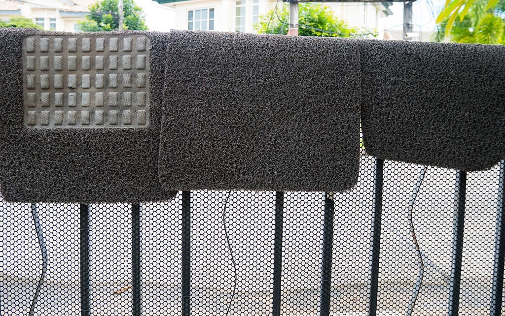 Carpet Cleaning Car on fence.